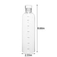 thumbnail image 3 of Clearance!Lssam Glass Bottles Glass Bottle with Lid Transparent Water Bottle with for Time Scale Portable Strong Practicality Kids Temperature Silk Screen for Transparent Water Bottles for Kids, 3 of 8