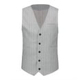 thumbnail image 5 of Cloudstyle Men's Single-Breasted Striped Vest, 5 of 12