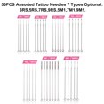 thumbnail image 2 of 50PCS 7M1 surtido de agujas de tatuaje desechables esterilizadas maquillaje permanente Microblading TFixol Plata y 7M1, 2 of 3