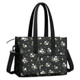 thumbnail image 2 of Teacher Tote Bag,Pioneer Flower Floral Print Pattern Teacher Utility Tote Bag,Large Work Tote Bags for Women with Multiple Pockets,Top Zipper Closure,13.8x10.6x6.7 Inch, 2 of 5
