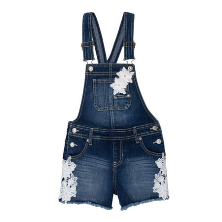 - Fray Hem Overall Short (Little Girls & Big Girls)