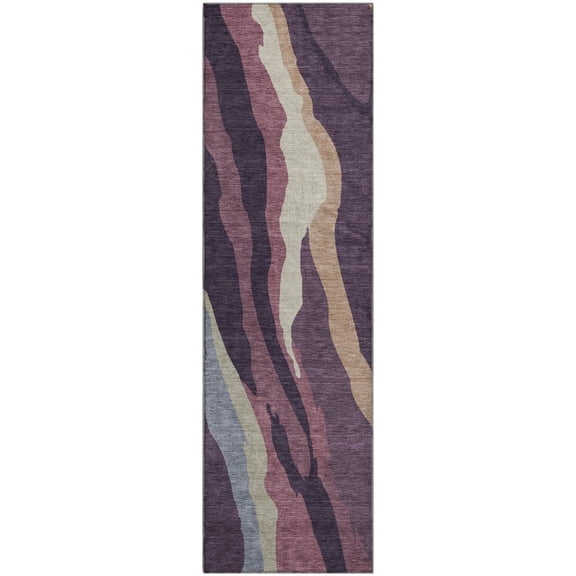 Dalyn Rugs Premium Machine Washable Mayfield AMF1047 Plum 2'3" x 7'6" Runner Rug