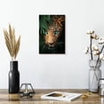 thumbnail image 2 of Elephant Stock Turquoise Eyed Leopard Wall Art - Vertical Canvas Wall Art - Living Room Wall Decor - Animal Canvas - Brown And Green Decor - 8" x 12", 2 of 8