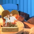 thumbnail image 6 of Kugachren Personalized Acrylic Night Light with Custom Photo and Base Engraving, Romantic Couple Wedding Anniversary Birthday Gift for Valentines Day Home Decor, 6 of 9