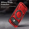thumbnail image 6 of for Google Pixel 9 Pro/Pixel 9 2024  Case with 360° Ring Kickstand, Dual Layer Military Grade Heavy Duty Shockproof Protection Rugged Phone Case Cover for Google Pixel 9 Pro. SHJ-Black, 6 of 6