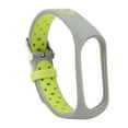 thumbnail image 2 of Replacement Wristband Full Protection Adjust Size Soft Silicone Smart Bracelet Strap for Mi Band 7 Grey Green, 2 of 14