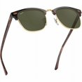 thumbnail image 2 of RB-Hip Hop-sunglasses Clubmaster Green Lenses Tortoise Frame RB3016 Men / Women New, 2 of 5