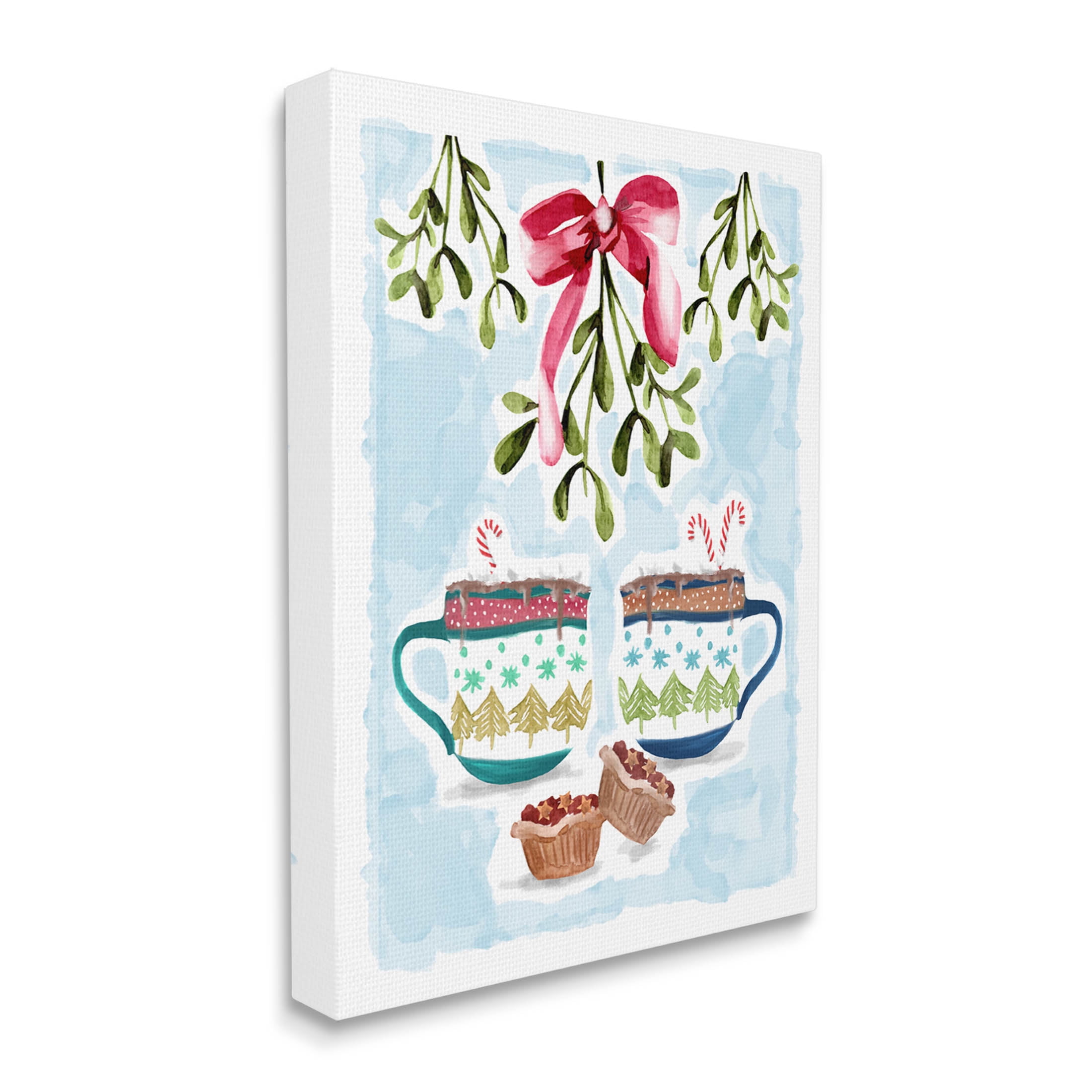 Cozy Winter Cocoa Dessert Holiday Graphic Art Gallery Wrapped Canvas Print Wall Art