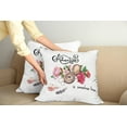 thumbnail image 2 of Ambesonne Adventure Throw Pillow Cover 2 Pack, Old Compass Flowers, 24", Multicolor, 2 of 5