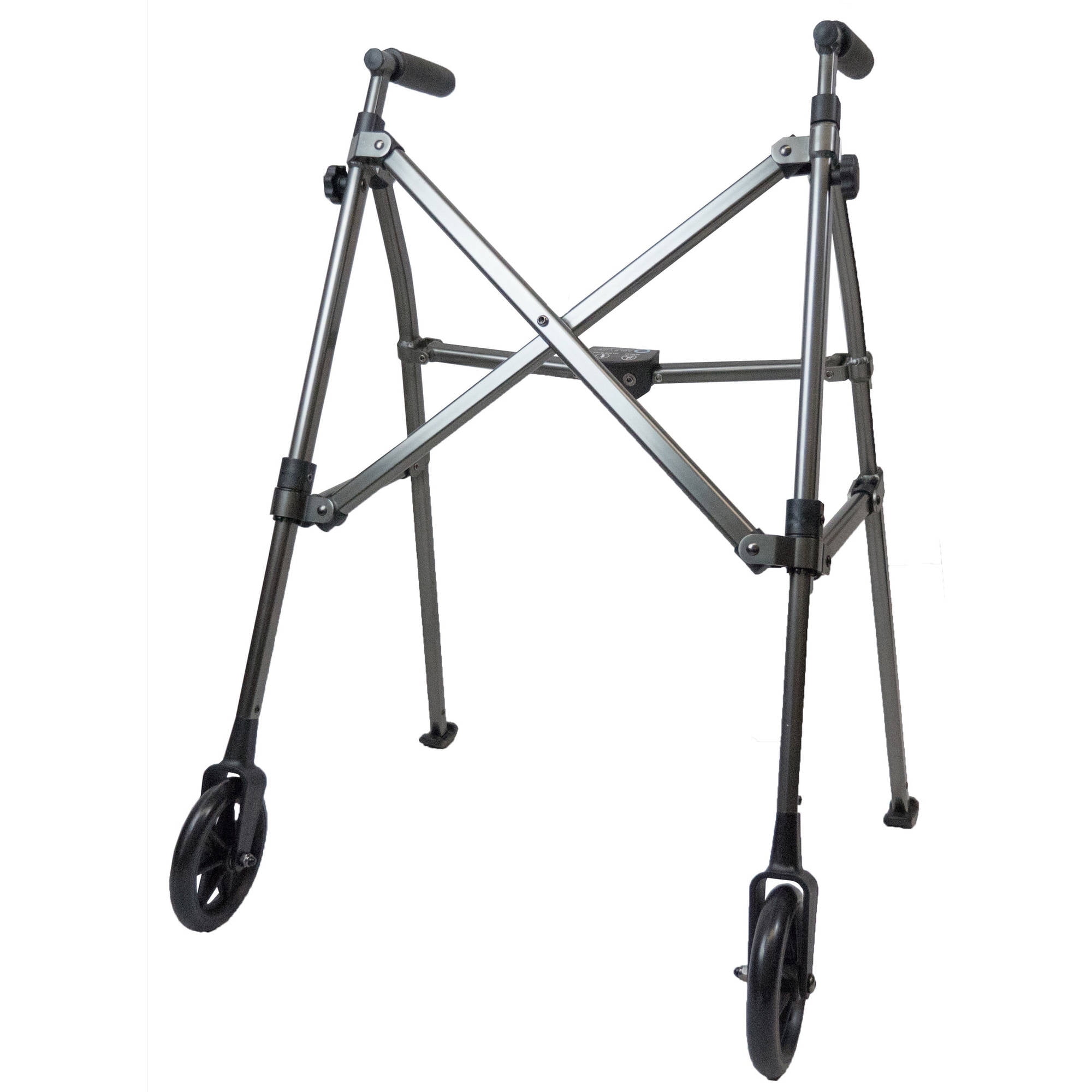 Able Life Space Saver Walker Black Walnut, Folding Travel Walker with