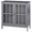 Grey, variant on kleankin Modern Kitchen Storage Sideboard with Clear Doors and Shelves