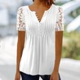 thumbnail image 1 of Camisetas casuales estampadas Botones con cuello en V Camisetas simples Elegantes para deportes al aire libre FLhrweasw Para estrenar, 1 of 6