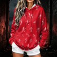 thumbnail image 2 of Women Hoodies Halloween Graphic Letter Print Sweatshirt Cozy Long Sleeve Pullover Tops for Fall Holiday Season, 2 of 6
