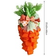 thumbnail image 3 of EastEr toysHandcraftEd Burlap Carrot DEcoration with Ribbon Bows PErfEct for EastEr and Spring HomE DEcor, 12-inch1easter toy, 3 of 5