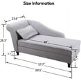thumbnail image 5 of Andeworld Chaise Lounge with Storage,Indoor Lounge Sofa for Living Room,Bedroom(Left Arm,Grey), 5 of 7