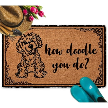 How Doodle You Do Outdoor Welcome Mats for Front Doormat Outdoor Entrance Rugs Indoor Floor Mats 30"X18"