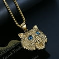 thumbnail image 4 of NEGS 18K Gold Plated Lynx Canadensis Cat Pendant 24'' Chain Hip Hop Punk Rock Stainless Steel Necklace for Men Women, 4 of 8