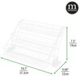 thumbnail image 3 of mDesign Large Metal 3-Tier Pull Down Spice Rack, Storage Shelf Organizer - White, 3 of 7