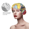 thumbnail image 4 of Kdxio Beautiful African Woman Print Shower Cap for Women,Elastic and Reusable,Double Waterproof Layers Bathing Hat, 4 of 9