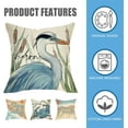 thumbnail image 3 of Summer Hello Beach Decorative Throw Pillow Covers 18 x 18 Set of 4, Spring Blue Heron Bird Crab Coastal Outdoor Pillowcase, Stay Salty Starfish Shell Nautical Cushion Case Home Decor, 3 of 7