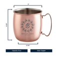 thumbnail image 6 of PERSONALIZED Stylish Bridesmaid Ultimate Gift: Custom Engraved Moscow Mule Mugs with Classic Round Rolled Rim and Sturdy Handle, Smooth Copper Finish 16 oz, Petal Circle, Set of 4, 6 of 6