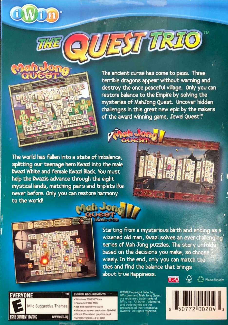 The Quest Trio: Mahjong Quest 1-3 (PC) - image 2 of 2