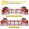 thumbnail image 6 of Aivituvin Mobile Chicken Coop with Wheels, suitable for 4-6 chickens, ducks and rabbits. Expandable backyard cage with run, 2 predator-proof nesting boxes, pull-out cleaning tray and leak-resistant a, 6 of 7