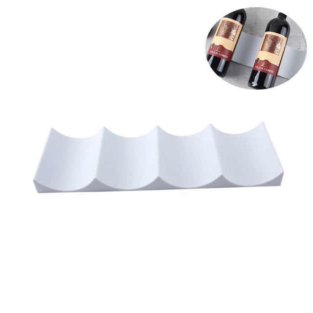 Estante de plástico para botellas de agua, organizador de almacenamiento para encimeras de cocina, despensa y frigorífico (azul oscuro)