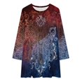 thumbnail image 3 of Mandala - Fire & Ice yang version Long Sleeved Dress luxury evening dresses for women dress for woman, 3 of 4