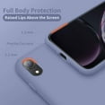 thumbnail image 3 of iPhone XR Case, Silicone Ultra Slim Shockproof Phone Case with [Soft Anti-Scratch Microfiber Lining], 6.1 inch, Lavender Gray, 3 of 5