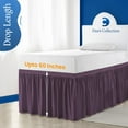 thumbnail image 5 of 60 Inch Drop Length Dorm Room Bed Skirt | Twin XL Ruffled Microfiber Made | Plum Solid, 5 of 7