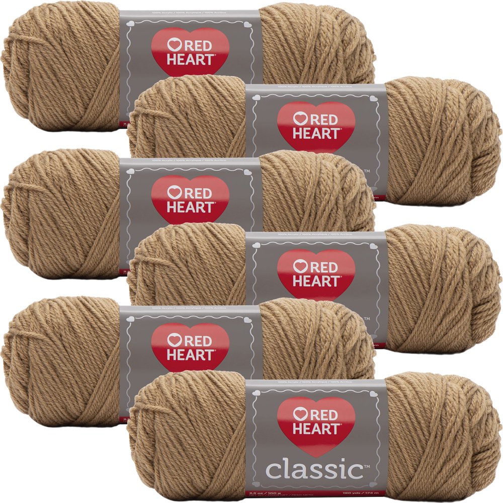 Red Heart Classic YarnWarm Brown, Multipack Of 6