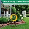 thumbnail image 6 of Garden Hose Holder Water Hose Holder with 4 Spikes Freestanding Garden Hose Stand Hose Storage Sturdy Hose Hanger Hose Reel Heavy Duty 6 Hooks Hose Organizer Hose Holder for Outside,Bronze, 6 of 14