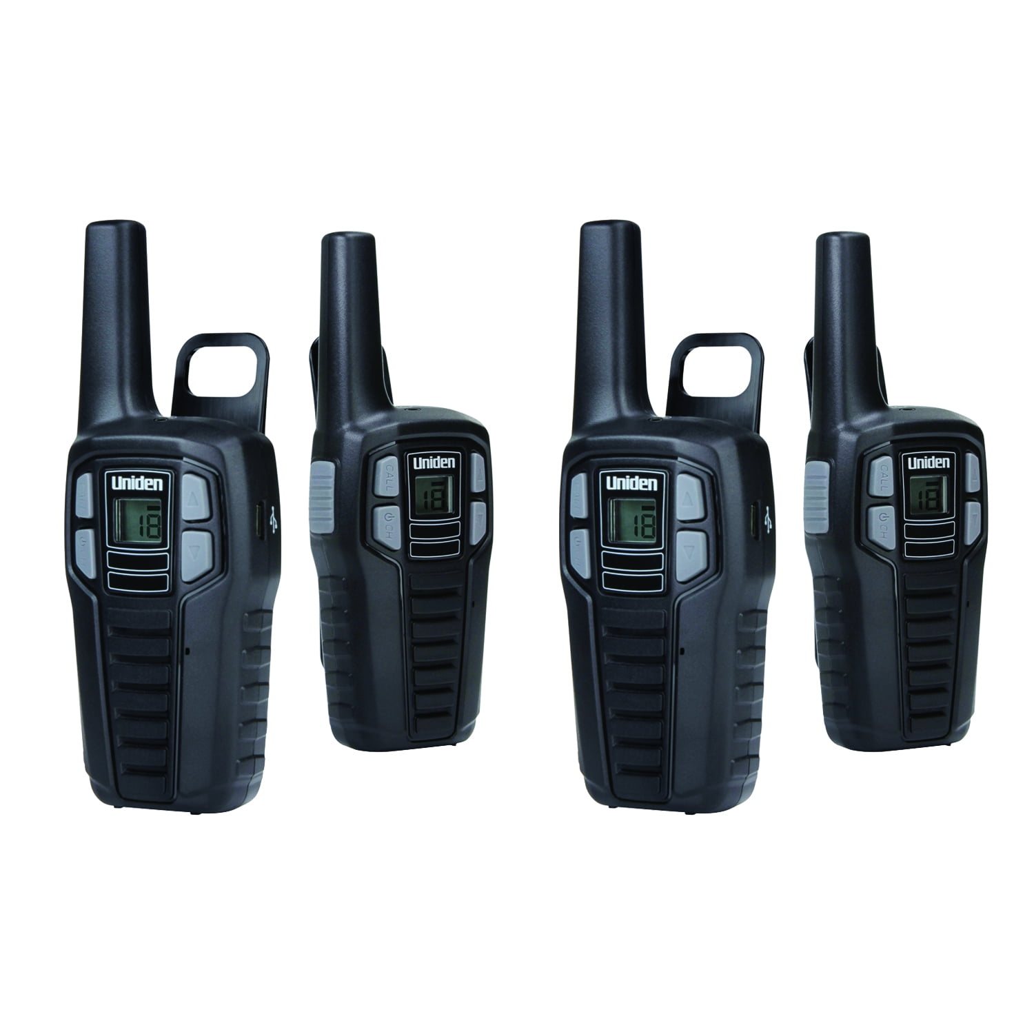4 Pack Uniden SX167-2CH 16-Mile 2-Way FRS/GMRS Radios
