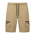 thumbnail image 5 of Moxiu Mens Light Weight Cargo Shorts for Summer with Pockets Casual Knee Length Stretch Outdoor Hiking Travel Work Short Pants Khaki,M, 5 of 7