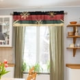 thumbnail image 5 of Ryvnso Snowflakes on Watercolor Stripe Window Valance Kitchen Farmhouse Rod Pocket Short Curtain 54x18 inch, 5 of 6