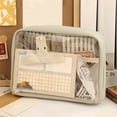 thumbnail image 1 of Mesh Pencil Case Pen Bag Clear Case Marker Pouch Multifonction Organizer Box Transparent Case Makeup Bag Office College School Gift, 1 of 8