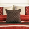 thumbnail image 6 of Chezmoi Collection 7-Piece Spice/Brown/Coffee Cream Modern Stripe Zigzag Embroidery Comforter Set, King, 6 of 9