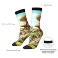 thumbnail image 4 of Fotbe Cartoon Mushroom House Pattern Long Socks for Men & Women – Breathable & Stretchy Compression Socks, Ideal for Running, Travel, and Everyday Wear Size 5-11, 4 of 6