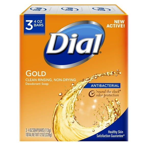 Dial Advanced Clean Savon en Barre Déodorant Antibactérien Or 3 Barres