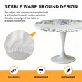 thumbnail image 6 of Starfish Shell Elastic Fitted Round Table Cover Eucalyptus Leaves Waterproof Outdoor Tablecloth for Holiday Party, Picnic, Patio & Dining Fits Tables Up to 45"-54", 6 of 8