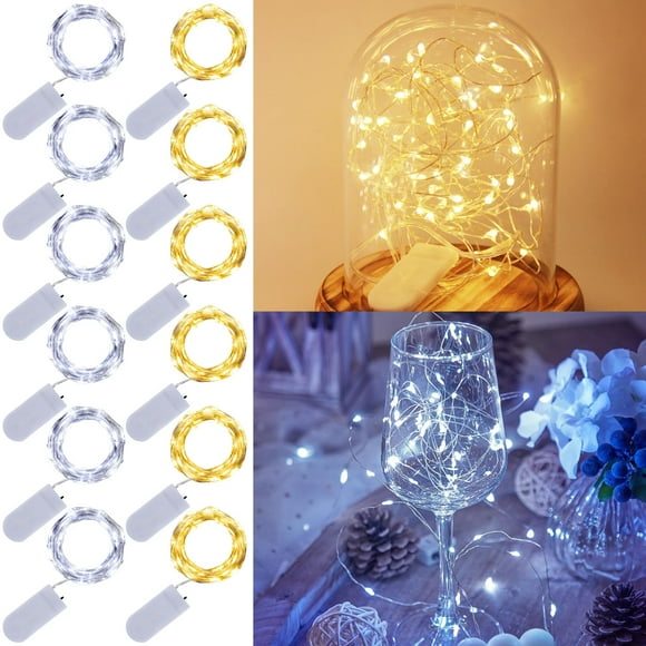 Cadena de luces Waterglide, 12 unidades, 2 m, 20 baterías LED, resistentes al agua