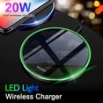 thumbnail image 2 of 20W Fast Wireless Charger Induction Charging Station Phone Charging Pad for Iphone 16 15 14 13 12 11 Series XS XR X 8 8plus Samsung Galaxy Huawei, 2 of 8
