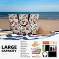thumbnail image 3 of Defioc London Landmark1 Pattern Beach Bag for Women - Large Beach Tote Bag Waterproof Sandproof Swim Pool Bag Everyday Bag Handbags with Zipper, 3 of 6