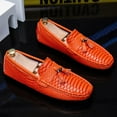 thumbnail image 5 of Men's Casual Loafers Slip On Leather Shoes Lightweight Driving Shoes Moccasins Classic Penny Loafer Flats Boat Shoes Outdoor Walking Shoes, 5 of 10