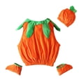 thumbnail image 5 of LIIPEE Kids Halloween Costumes Boys Girls Unisex Glow In The Dark Pumpkin Fancy Dress Up Clothes 3 Piece,6-7 Years, 5 of 9
