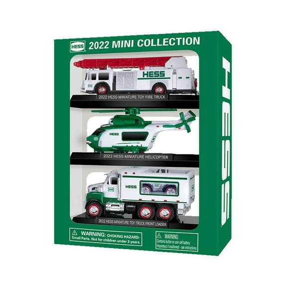 2022 Hess Mini Collection - Fire Truck, Helicopter, and Truck with Front Loader