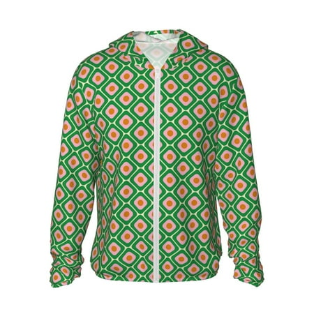 Sigee 60s and 70s Style Print UPF50+ Men s Sun Protection Hoodie Shirt SPF UV Shirt Long Sleeve Fishing Outdoor Lightweight S-3XL