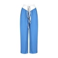 thumbnail image 3 of ameIAEA High Wiasted Palazzo Pants for Women Wide Leg Drawstring Trousers Flowy Beach Pants, 3 of 4