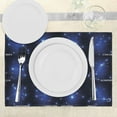 thumbnail image 3 of Ambesonne Constellation Place Mats Set of 4, Zodiac Sign Set, Standard Size, Dark Blue Blue White, 3 of 6